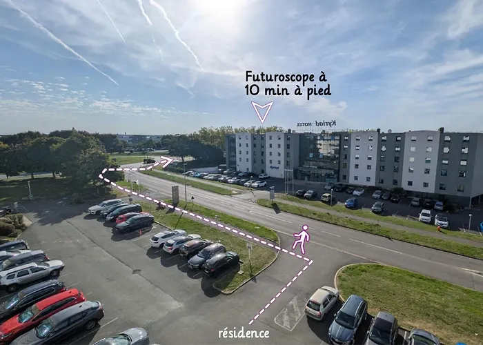 Appartement Futuraqua 1-4p - 10min Du Futuroscope & Parking Chasseneuil-du-Poitou